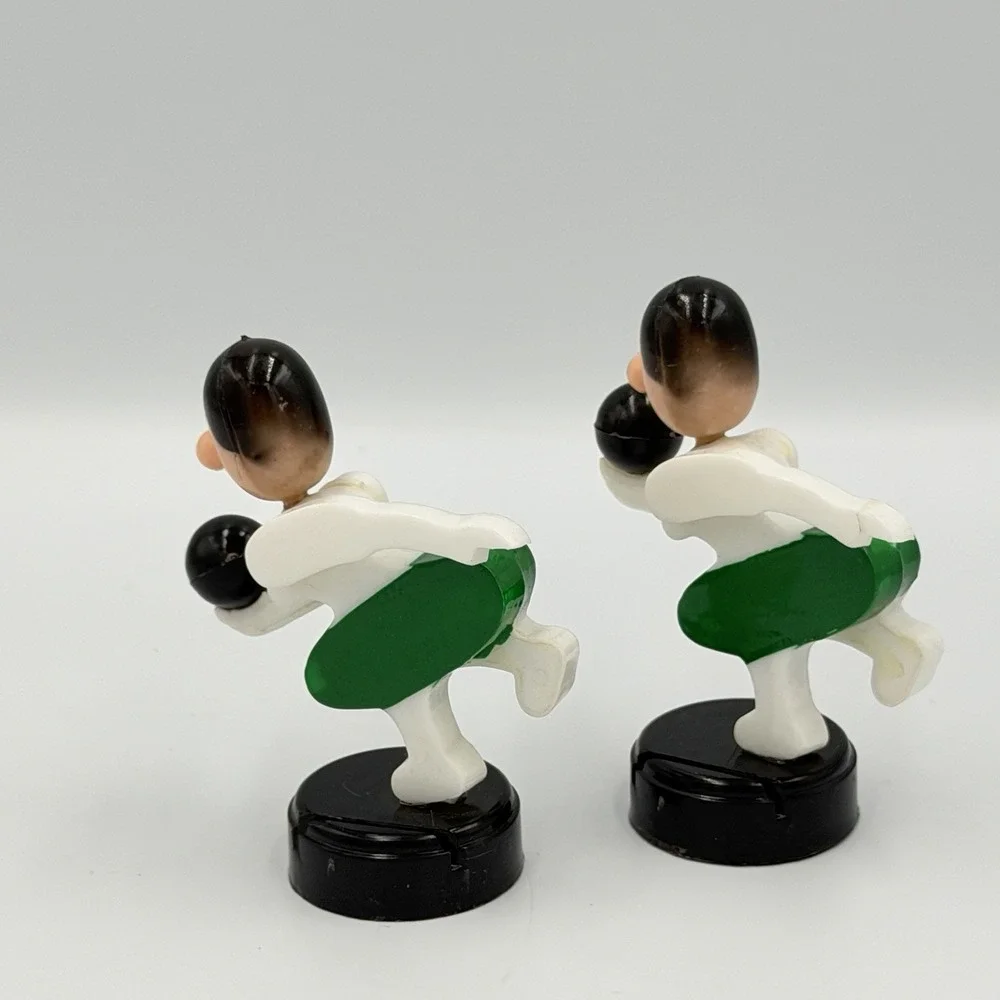 VTG MCM Bowling Place Card Holders Plastic Hong Kong Retro Kitsch Party‎ Decor